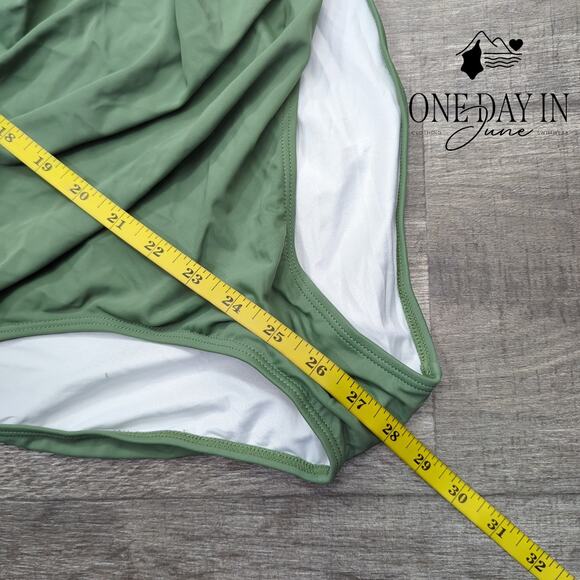 Eomenie Cross Front Cut Out One Piece Swimsuit Size M - Picture 6 of 7